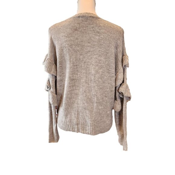 Woman's Light Grey Cable Knit Sweater by WAYF - Size Medium - Picture 2 of 5